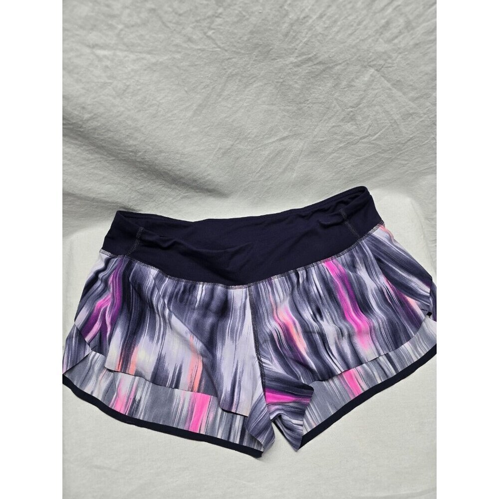 Lululemon Run Speed Short Naked Seam Mirage in Deep Indigo/Black Size 10